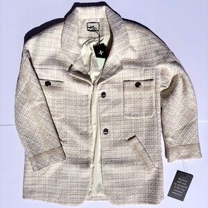 Tuckernuck Cream Tweed Jacket | New With Tags | Size Medium | Classic Structured